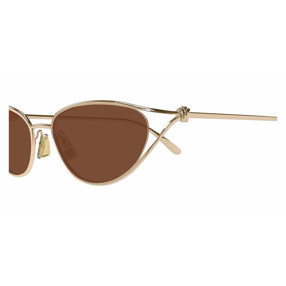 Bottega Veneta BV 1330S 003 Gold/Brown 57mm Women Sunglasses AUTHENTIC - Picture 3 of 4